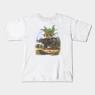 Rhinoceros wildlife illustration Kids T-Shirt